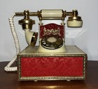 Vintage Deco-tel Velvet Rotary Telephone  Excellent Working Condition 