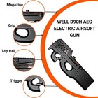 Airsoft Aeg Electric Battery Rifle  Spring Pistols With Safety Mask   5000 Bbs
