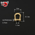 Solid Brass Shackle Buckle Removable Connector Keychain Leathercraft Accessories