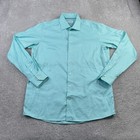 Eton Shirt Mens 17 5 44 Green Gingham Check Contemporary Fit Cotton Button Up