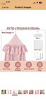 Ruffled Plaid Bed Canopy netting  Pink white Cotton  106 In  Machine Wash
