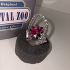 Crystal Zoo Crystal Flower Basket Figurine  Collectors    Edition  Original Box