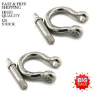 Us Stainless 2 Pieces Stainless Steel 316 Forged Bow Shackle 3 8  Marine Grade