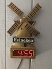 Vintage Heineken Windmill Digital Electric Clock