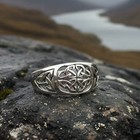 Celtic Ring Trinity Knot Irish Scottish Welsh Boho Ladies Ring 925