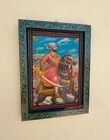 Vintage Picture Frame Shivaji Maharaj Indian King Wooden Wall Art Photo -9 X 12 