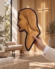 Jesus Solid Wood Wall Sculpture Vintage Original Fine Art Vic Dallaire Canada