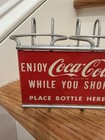 1950s Enjoy Coca-cola While You Shop Metal Grocery Cart 2-bottle Holder