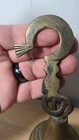 Antique Brass Lead Iron Pear Hanging Balance Scale Weight