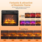 18  Embedded Electric Fireplace Insert Heater With 6 Colors Flame Effect  Remote
