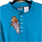Vintage 90s Disney Lady And The Tramp Embroidered Dog Henley  Shirt Men   s Large