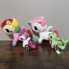 Tokidoki Lot 2 Unicorno Plush 2 Mermicorno Key Chains Fruittina Pitaya Lilypad