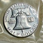 1961-d Franklin Half Dollar In Mint Cello 90  Silver