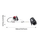 2 Stroke 52cc Gas Power Broom Snow Artificial Turf Grass Backpack Sweeper 1700w 