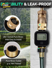 Digital Water Flow Meter Garden Hose Rv Water Meter Brass Flow Gauge Black