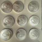 Lot Of Nine  9  2010  1 American Silver Eagle Dollars