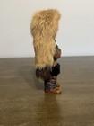 Vintage Hand Carved Native Alaskan Eskimo With A Dog And Fur Hat
