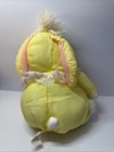 Vintage Fisher Price Puffalump Soft Bunny Rabbit Yellow  Lace Collar 1986
