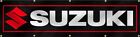 Suzuki Logo Banner Flag 2x8 Ft Motocross Bike Car Show Garage Wall Decor Sign Us