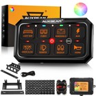 Auxbeam Rgb 8 Gang Switch Panel Automatic Dimmable For Polaris Rzr Xp 2000-2025