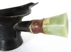 Old Chinese Bronze Small Silk Iron W onyx Tip  Fine Condition