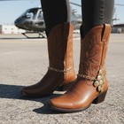 Women 2pcs Gold Metal Boot Chain Bracelet Grapes Charm Shoe Anklet Handmade