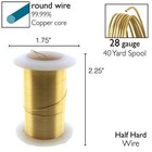 Beadsmith Gold 28 Gauge Craft Wire Elements - 40 Yard Spool