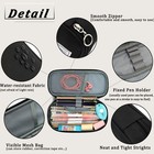 Multislot Pencil Case Pouch Portable Bag Pen Holder Office Organizer Black