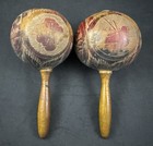 Vintage Havana Cuba Souvenir Wooden Maracas