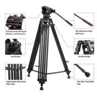 Professional Heavy Duty Video Tripod Aluminum Fluid Head For Dslr Video Camera
