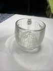 Vintage Nestle Co  Etched Clear Glass World Map Coffee Mug 3 
