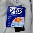 Mizuno Baseball Pants Youth Xl Gray Black Piping Performance Plus Padded Mvp Pro