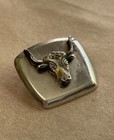 Vintage Bolo Tie Country Western Steer Head Cow Bull Cowgirl Cowboy Bolero Rodeo