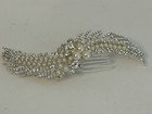 Silver Pearl And Crystal Rhinestones Bridal Hair Comb Wedding Party Prom