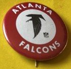1970 Atlanta Falcons Vintage Nfl Afl Football Pin Button Pin Badge 1  1 4  Old