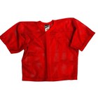 Cropped Red Blank Mesh Practice Football Jersey Youth Medium