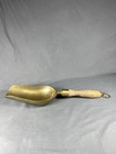 Vintage Large Brass Mill Scoop With Wooden Handle Grain Grocer Nuts Flour 12 5   