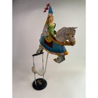 Vintage Medieval Princess On Horse Figure Sky Hook Metal Balance Toy Folk Art