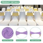 100-pack Spandex Chair Sashes  Chair Bands Slider Sashes For Party  violet 