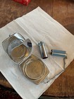 Vintage Art Deco Enameled Compact Set With Attached Lip Stick