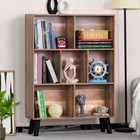 7 Cube Bookshelf 3 Tier Modern Bookcase With Legs wood Book Shelves Storage O   