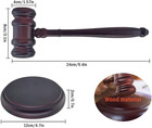 Black Gavel And Block  Handcrafted Wooden Set For Judge  Lawyer  Student  Auctio