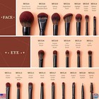 21pcs Makeup Brush Set - Synthetic Powder  Foundation  Eyeshadow  Eyebrow Tools