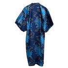 Kimono Made In Japan Unisex S Traditional Blue Asian Floral Print Robe Lounge