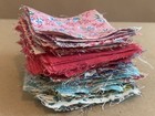 95  Vintage Cotton Quilt Fabric Squares Feed Sack Floral Calico Craft Lot