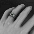 3ct Emerald Cut Real Moissanite Pinky Wedding Men s Ring 925 Sterling Silver