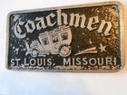 Vintage Auto Club Plate Plaque Hot Rod Club Coachmen St Louis Mo