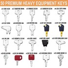 50 Heavy Equipment Keys Set Bobcat Jd Case Jlg Jcb Cat Volvo Jlg Komatsu Yanmar