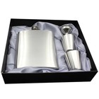 8oz Portable Hip Flask Set Wine Pot Set Stainless Steel W  2 Cups 1 Funnel Box