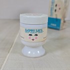 Vintage Nos Happy Face Facial Washing Cream Milkglass Jar    Oz Sample 